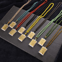 Gold leaf Shurangama Mantra Pendant Shurangama Mantra Necklace Shurangama Mantra Amulet Scripture Pendant Buddhist Body Protector