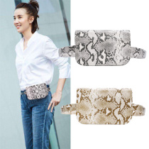Star with decorative belt small waist bag women's new ins snakeskin fashion European and American mobile phone coin purse