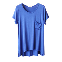 Can be worn outside womens summer thin pocket short-sleeved T-shirt cotton loose large size casual home wear pajama top