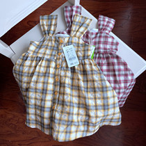 L893 Plaid Girls Dress Cotton Summer Dress Purple-3 29