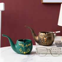 Creative Smoke Bucket Ashtrays Swing Pieces Folk Bar Living Bar Living-room Office Personality Fashion Trends Fly-Proof Ash Ashtrays