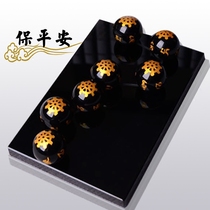 Taishan granny blessing seven-star array Obsidian six-character truth ball study lucky opening gift Feng Shui ornaments