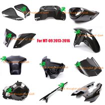 True Carbon Fiber Yamaha Ymaha MT09 Complete Fender Exhaust Pipe Inlet Cover Protective Cover  13-19