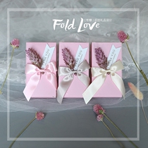 Pink happy candy box European style Sen Pink wedding happy candy box Creative wedding wedding happy candy box Zhe sugar