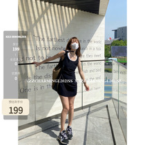 Ex-gratia Xzz this summer Cthrone dress fake two vest skirts with light ripentry dress and dress women Summer new hanging band dress