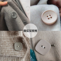 Button square double-sided Ni pajamas Button jacket Sweater Wool round spray coat Trench coat Button cardigan