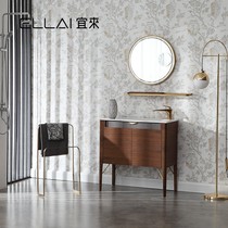 Ellai Bathroom European-style bathroom cabinet Washbasin cabinet combination Solid wood floor-to-ceiling washbasin combination Privilege deposit Fanyin