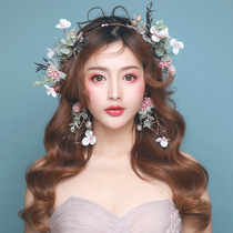 Cute bride super fairy Sen female garland simulation flowers new romantic fairy beauty head flower photo photo holiday headdress