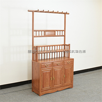 Mahogany hanger rosewood hanger new Chinese style large fruit red sandalwood coat rack home solid wood furniture simple and modern