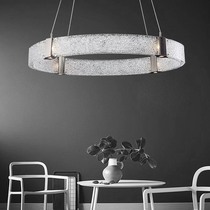 Lanti Lighting American restaurant round glass chandelier light luxury model room designer simple creative hanging light