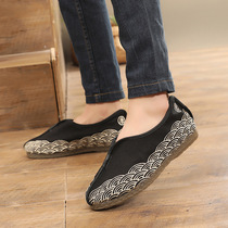 Old Beijing cloth shoes mens tide spring a lazy youth social costume performance Tang shoes retro mens shoes