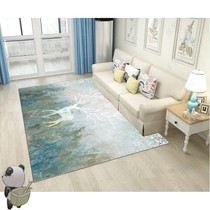 Nordic geometric pattern carpet Silver gray stitching National wind Geometric childrens climbing mat Simple living room coffee table carpet