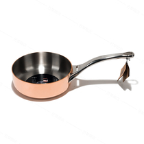 Paris sweet shop French debuyer cast stainless steel handle straight edge flat-bottomed copper pan frying pan Wok boiled sugar