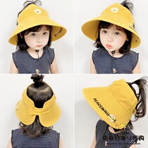 Japanese GP daisy childrens sunscreen empty top sun hat girls summer big eaves baby sun hat