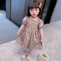 Girl Rose Dress Dress Summer 2022 New Ocean Gas Children Dress Trendy Baby Clothes Summer Dress Shatters Dresses