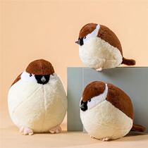 2022 Cross-border Emulation Sparrow Plush Animal Paparazzi Bedroom Decoration Pendulum childrens gifts
