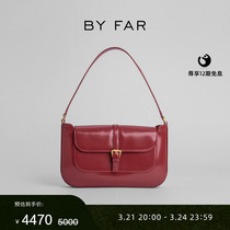 BY FAR Miranda red semi-painted leather bright face cow leather armband bag retro small crowdsourced single shoulder handbag