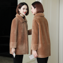 Zqqz sheared wool coat women's middle school long 2021 winter new fashion grain wool fur coat 2071