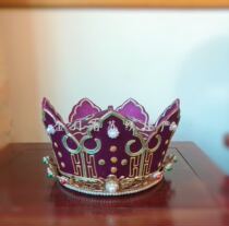 Jinyue Luosu embroidery solemn refining degree crown traditional craft Taoist crown hat Mixed yuan Zhuangzi towel Tai Chi Taoist crafts