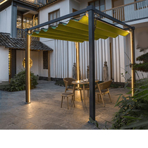 Outdoor pavilion villa courtyard aluminum alloy awning simple outdoor terrace garden design roof rainproof Pavilion