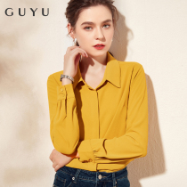 White shirt womens long-sleeved 2022 autumn and winter new western style chiffon top professional formal wear overalls interview shirt