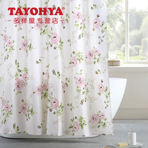 TAYOHYA multi House Garden Rose shower curtain Taiwan made waterproof cloth polyester with adhesive hook can be customized