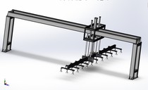 Feeding manipulator palletizer 3D digital model drawing Solidworks design