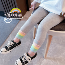  Girls leggings 2021 autumn new Korean cartoon rabbit pants female baby Western style stretch cotton trousers