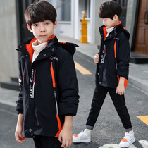 Boy Autumn Winter Clothing Plus Suede Thickened Coat Detachable Three-in-one Submachine Clothes 2020 New childrens clothes CUHK Scout