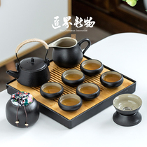 Craftsmans new Kung Fu tea set Home office tea reception Chinese high-end light luxury complete set gift box
