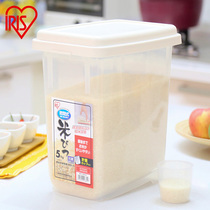 Japan Alice rice bucket rice storage box 10KG plastic transparent with cover small push-pull clamshell type 20 catty