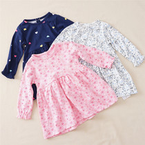 0-4 year old girl girl baby spring combed cotton cotton quality long sleeve dress baby doll skirt