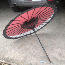 Come to chart Custom Fiber Rod Full Black Umbrella Skeleton Tung Oil Paper Umbrella COS Game Props Retro Hanfu Photo