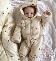 3 Pieces 5 Fold spot Division Horse Warmth Hall Konges Slojd Infant Teddy Ears One-piece Cotton Suit Jacket 88