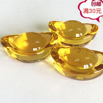 Reward children gem toys Transparent crystal glass gold ingot Small boy girl child treasure props