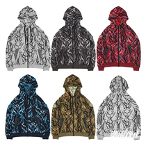 Trend view CLOT x ALIENEGRA Edison Chen with the same joint sweater thorns zipper hoodie jacket