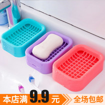 Household double drain soap box creative bathroom toilet handmade soap rack soap box plastic soap tray