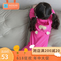 Korea Ins Girl Girl Swimsuit Foreign Air Long Sleeve Long Pants Sunscreen Child Cute Little Bear Baby Resort Conjoined Swimsuit