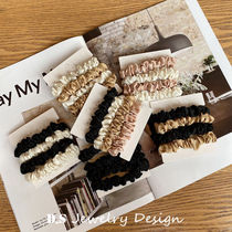 Hong Kong The Same Genuine Silk Texture Satin Temperament Zou Rope Fine Large Intestine Hair Ring South Korea Hair Rope Leather Fascia Hair Accessories