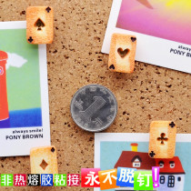 4 4 grain 4 grain resin poker biscuit according to nail workword color nail creative cork big head figure nail can nail wall wall nail