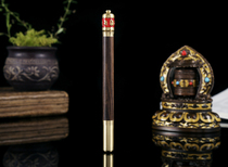 Detian rotary warp wheel Manjushri smart signature pen Rotary warp wheel High-end solid wood pen Business high-end cultural and creative gifts