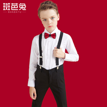 Childrens dress boy flower boy suit piano performance suit strap trousers suit suit host handsome British summer