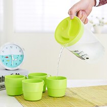 Two pieces of Longsta heat-resistant and transparent cold kettle with a lid juice drink