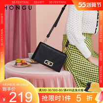 Red Valley Ladies Bag Lady Single Shoulder Bag Cow Leather Skew Satchel Bag Woman 100 hitch small square bag Brief about H5123263A