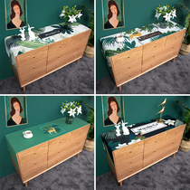 American jungle animal thickened cotton and linen shoes cabinet waterproof and dustproof rectangular table flag table cloth TV cabinet cover cloth