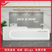 Modern minimal paint bar company front desk reception desk beauty salon training institution custom