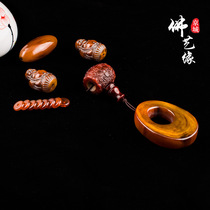 Natural whole set of red buffalo corner accessories with green buckle pendant diamond starring moon Bodhi Buddha Pearl suit DIY accessories
