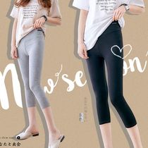  Three-point leggings female modal summer thin outer wear high waist stretch black leggings cross waist nine-point pants