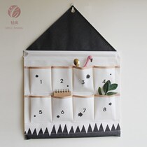 Chemical fiber mobile phone multi-purpose cloth door transfer card accessories bag layered children hanging work plate bag bag