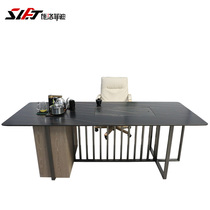 Italian minimalist kung fu tea making office table and chair combination tea table fully automatic one set rock board coffee table